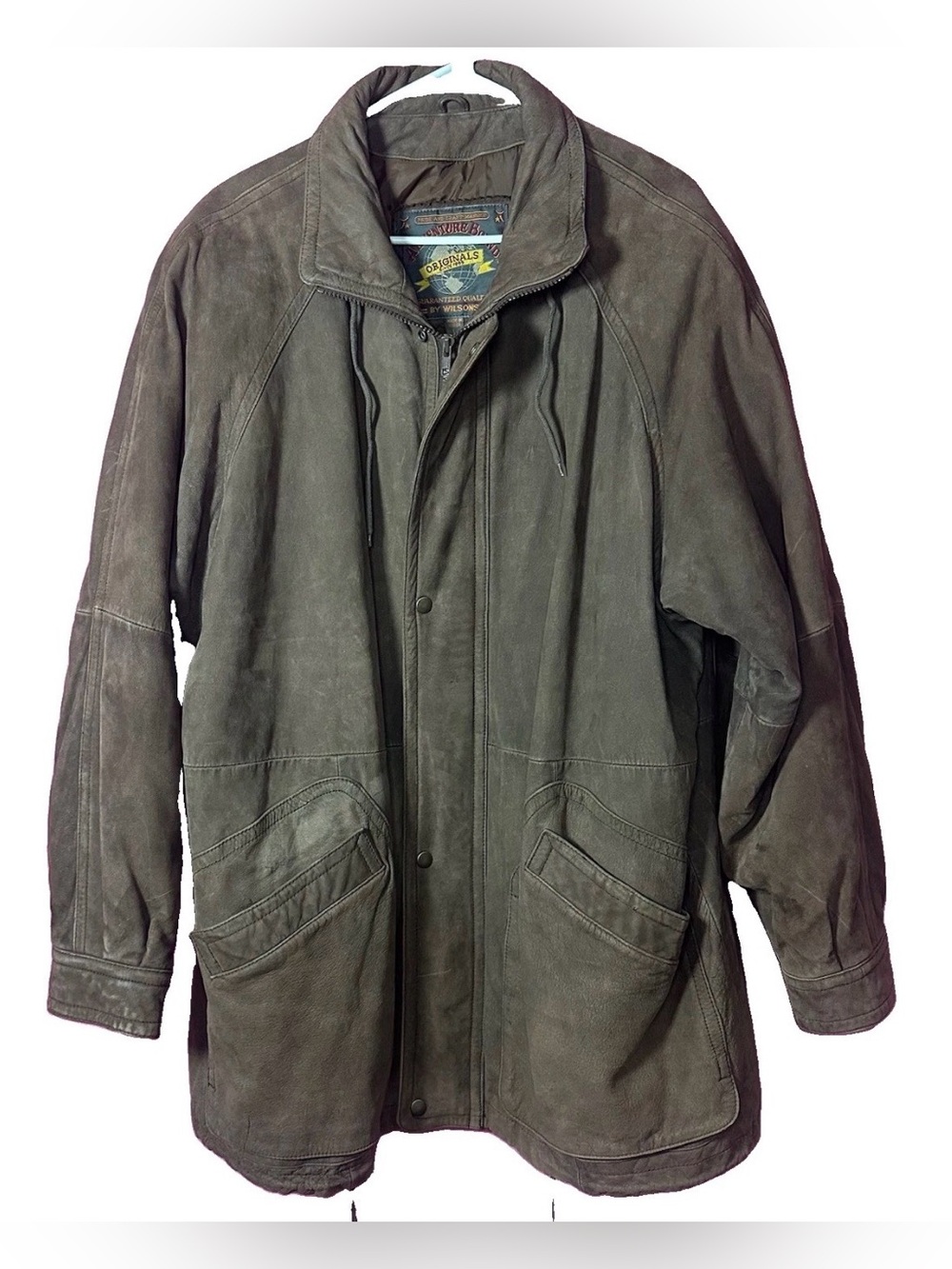 VTG Adventure Bound Wilson’s Brown Genuine Suede Leather Jacket Vintage 90s LG
